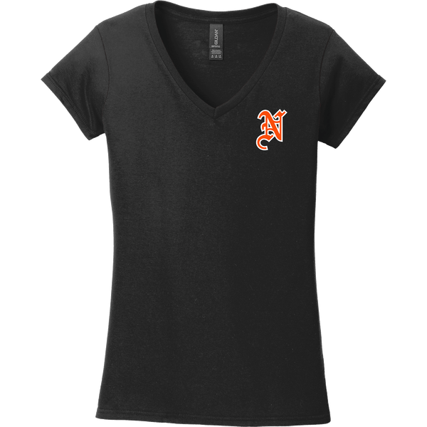 Midd North Hockey Softstyle Ladies Fit V-Neck T-Shirt