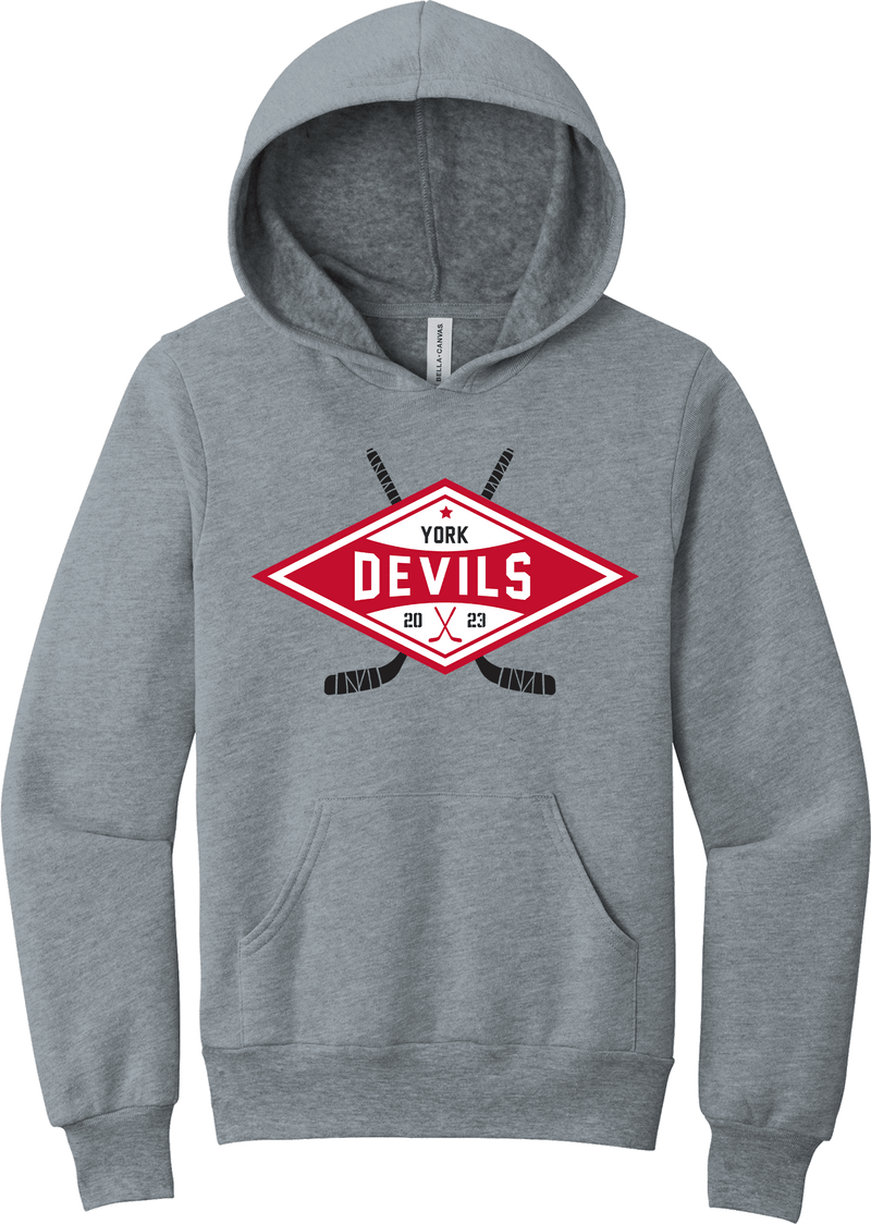 York Devils Youth Sponge Fleece Pullover Hoodie