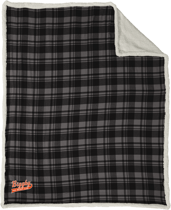 Biggby Coffee AAA Flannel Sherpa Blanket