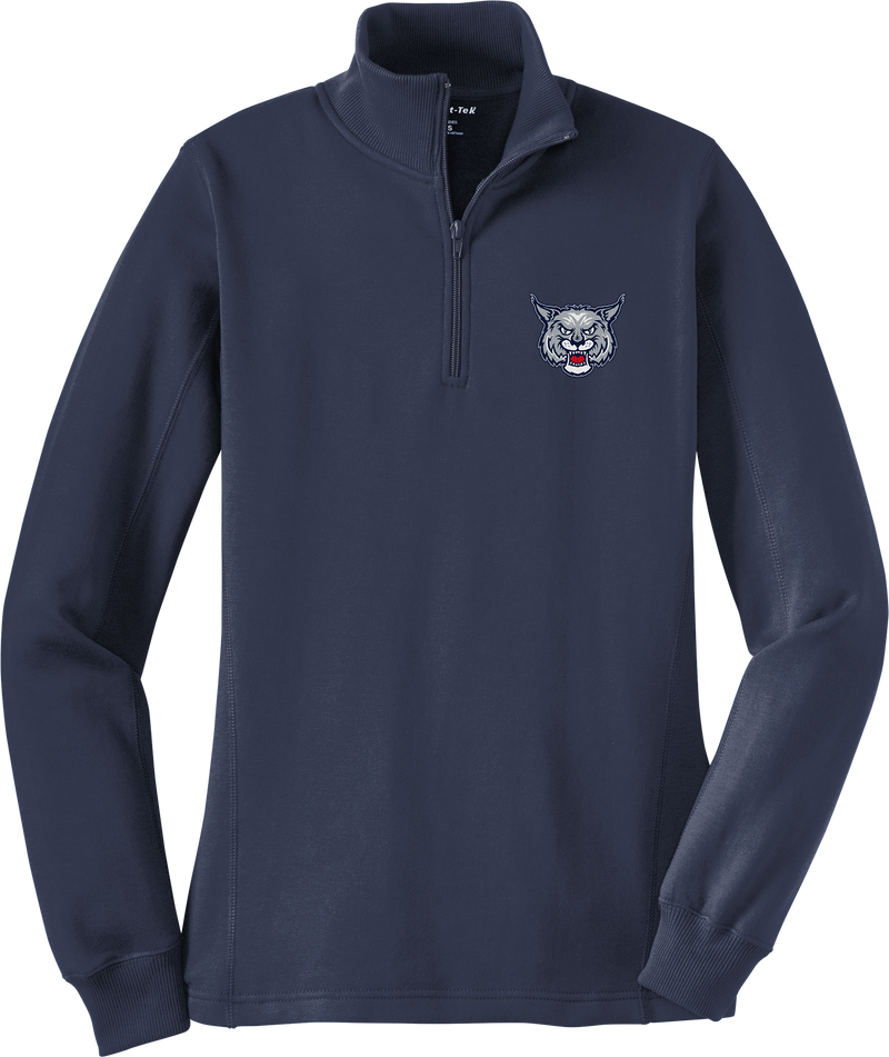 CT Bobcats Ladies 1/4-Zip Sweatshirt