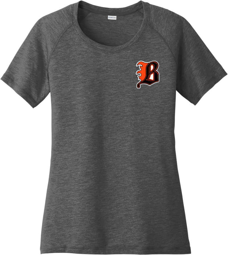 Philadelphia Blazers Ladies PosiCharge Tri-Blend Wicking Scoop Neck Raglan Tee