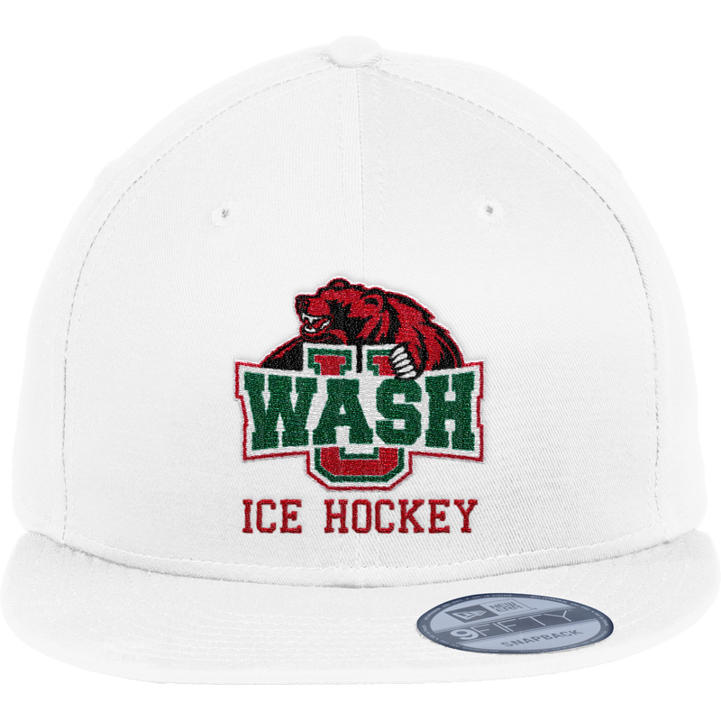 Wash U New Era Flat Bill Snapback Cap