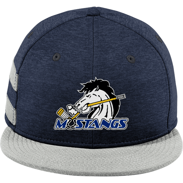 Mid-State Mustangs New Era Shadow Heather Striped Flat Bill Snapback Cap