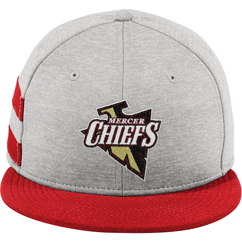 Mercer Chiefs New Era Shadow Heather Striped Flat Bill Snapback Cap