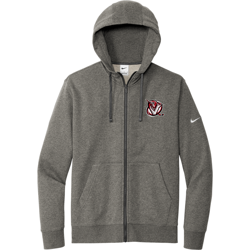 Venom Hockey Club Nike Club Fleece Sleeve Swoosh Full-Zip Hoodie