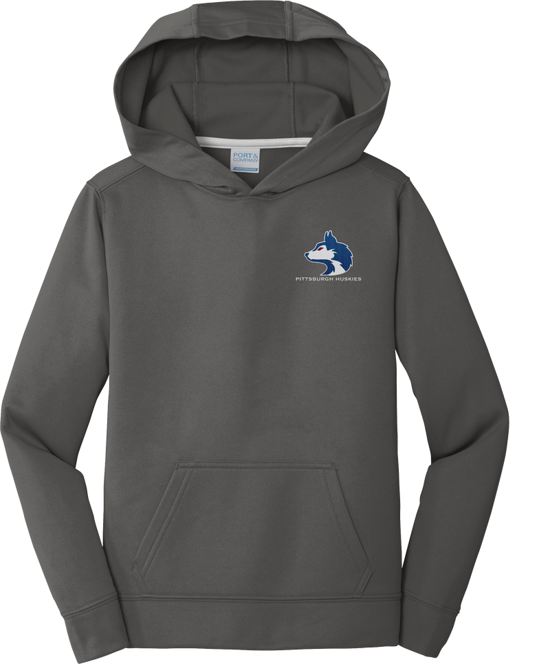 Pittsburgh Huskies Youth Performance Fleece Pullover Hooded Sweatshirt