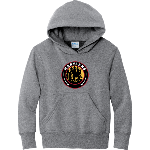 Maryland Black Bears Youth Core Fleece Pullover Hooded Sweatshirt