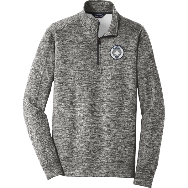 NJ Jets PosiCharge Electric Heather Fleece 1/4-Zip Pullover