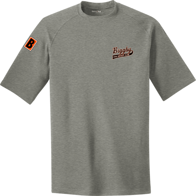 Biggby Coffee AAA PosiCharge Tri-Blend Wicking Raglan Tee