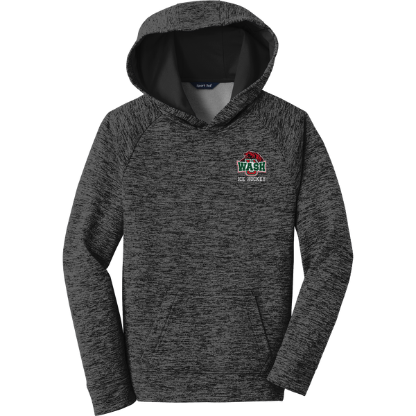 Wash U Youth PosiCharge Electric Heather Fleece Hooded Pullover